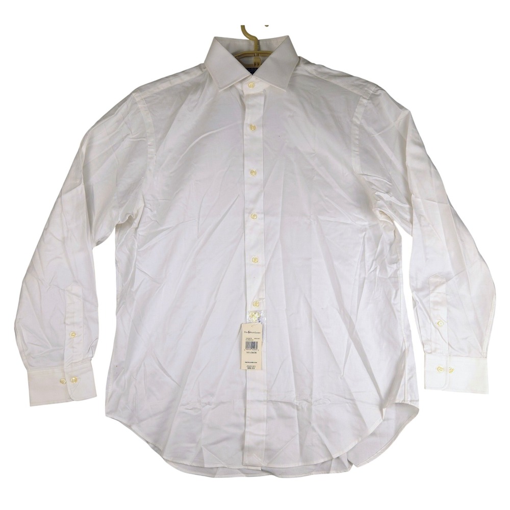 Polo Ralph Lauren Regent Classic Fit White Dress Shirt 16.5 34/35 1020570 NEW